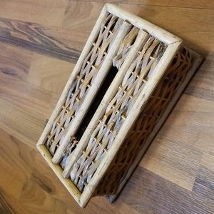 Bamboo Rattan Tissue Box Cover